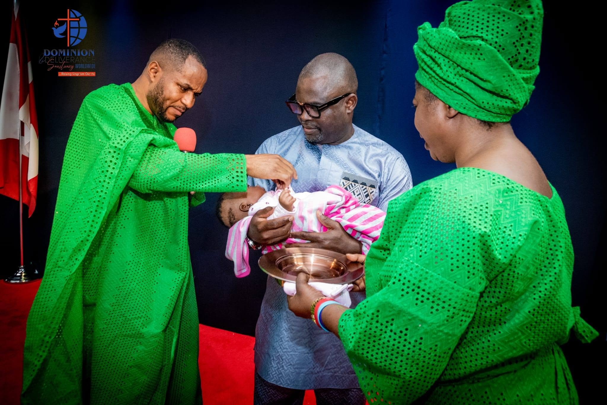 Family with baby