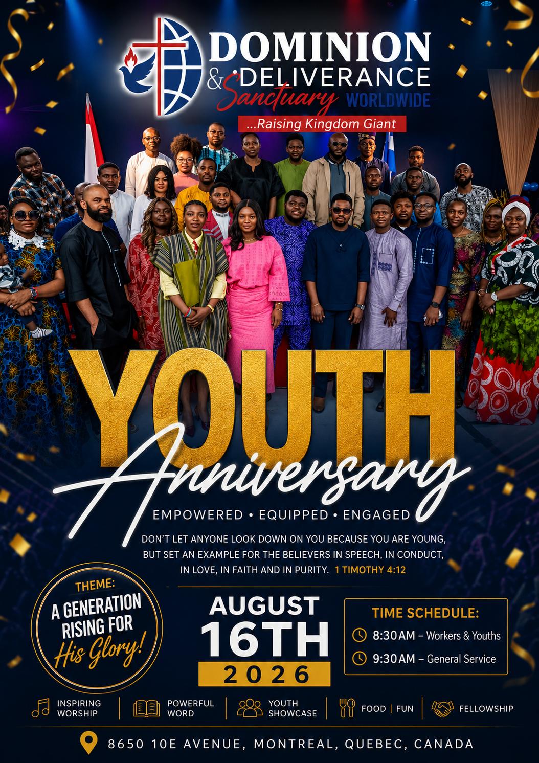 Youth Anniversary 2026: A Generation Rising for His Glory